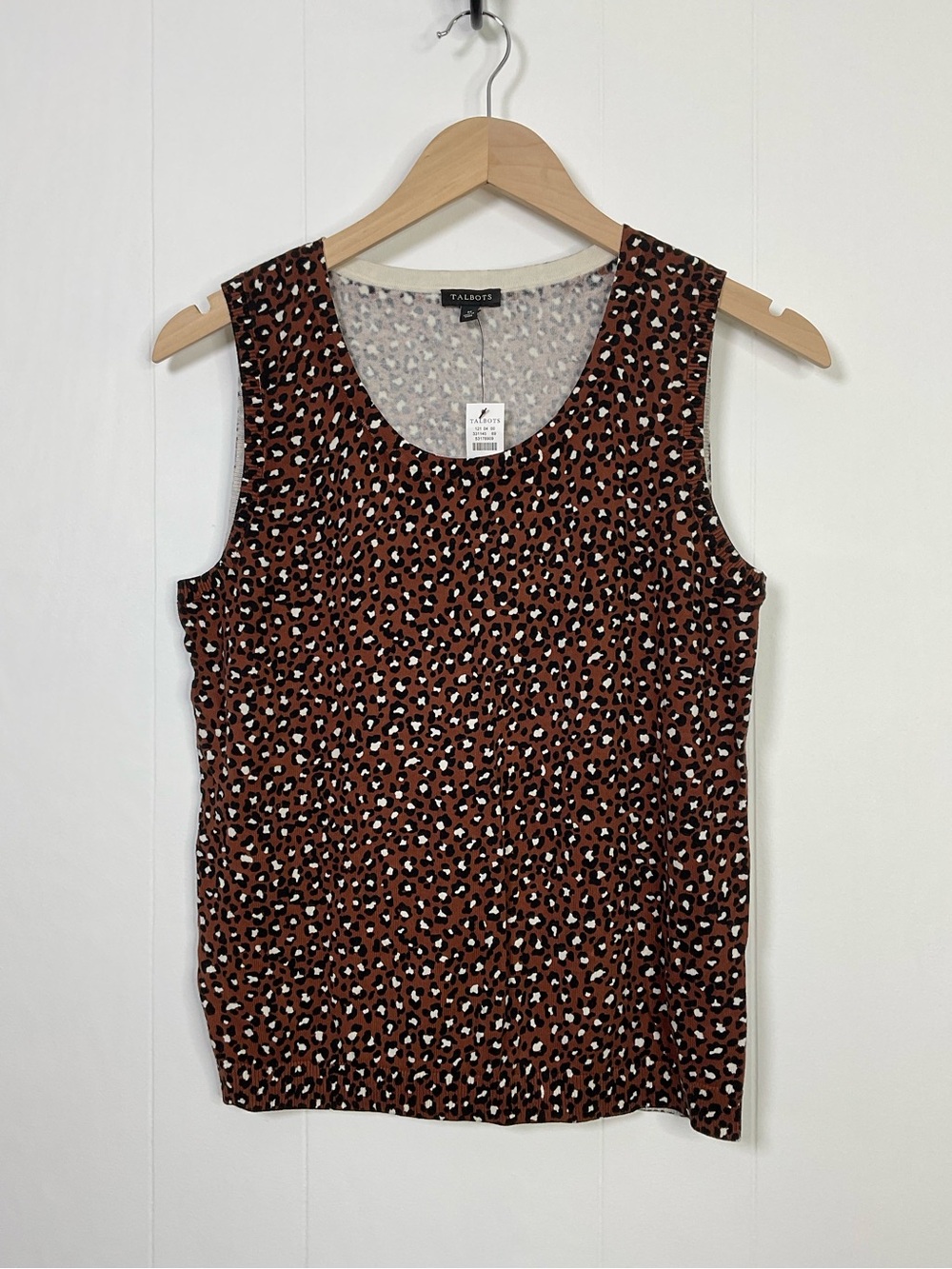 Talbots Brown Animal Print Sweater Medium